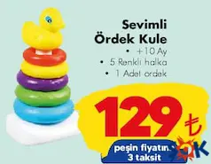 GOKİDY OYUNCAK SEVİMLİ ÖRDEK KULE fiyat ve kampanya bilgisi